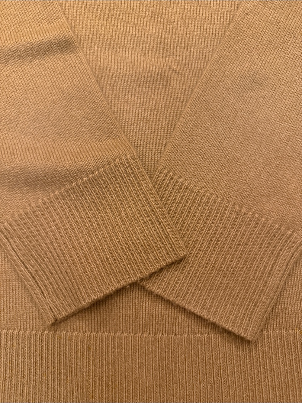 J. Crew Women's Camel/Tan Crewneck Cashmere Wool Long Sweater Medium - Picture 5 of 8